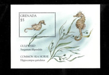 Grenada 1995 - Sea Horses Fish - Souvenir Stamp Sheet - Scott #2479 - MNH