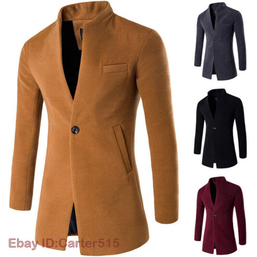 Mandarin collar suit - suit, wool