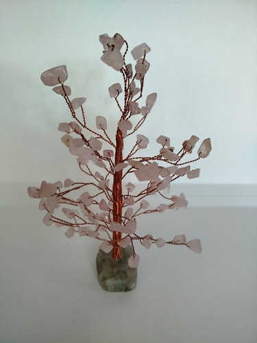 18cm rose quartz - rose,