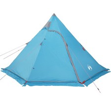 Camping Tent Tipi 5-Person Lightweight Dome Blue Waterproof vidaXL