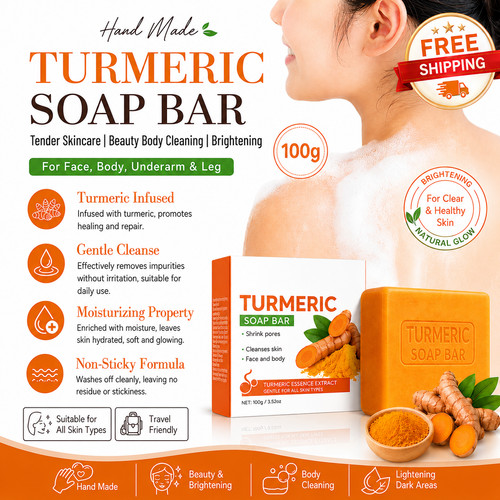 Turmeric soap skin whitening - turmeric,