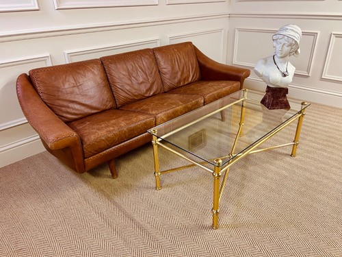 Vintage brass coffee table - coffee,
