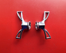 NEW OLD STOCK PAIR OF VINTAGE CHROME GRIPFAST FRONT WHEEL WING NUTS,5/16" THREAD