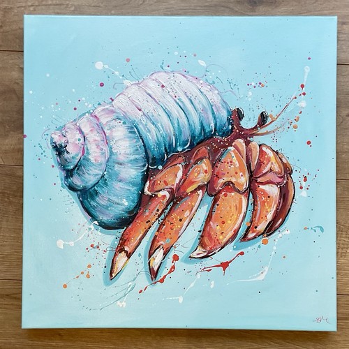 Hermit crab original acrylic - original,