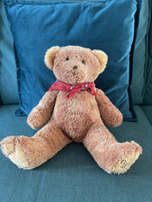 Vintage 90s Osh Kosh Teddy Bear Plush With Bandana Bando Toys USA Approx. 12"