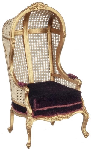 Dolls house gold cane backed - cane,