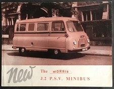 MORRIS J2 PSV MINIBUS Sales Brochure Aug 1958 #5892