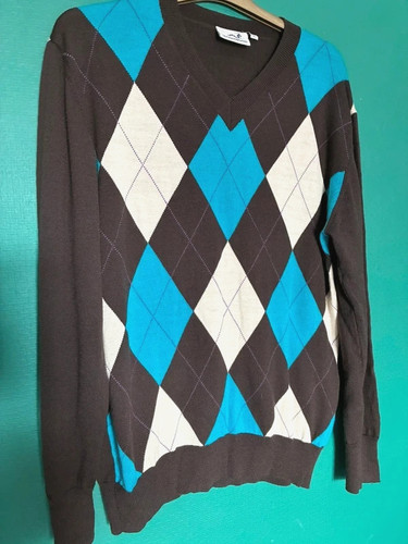 Merino wool jumper argyle - argyle, golf