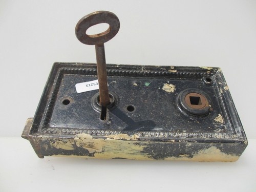 Antique iron door lock - door, vintage