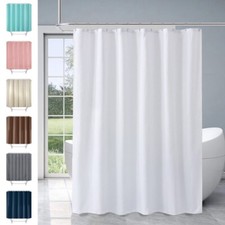 Shower Curtain Waterproof Mould Proof Bathroom Curtains with Hooks 180x180cm