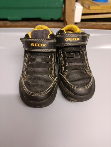 Geox black leather - black, boys