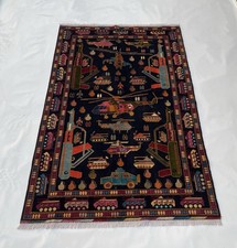 #686. War rug Afghan War Rug Wool Rug Beautifully Made Large War Rug 184x120cm