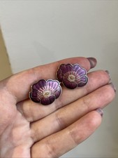Vintage Sea Gems Enamel Flower