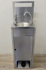 Vogue Stainless Steel Mobile Freestanding Hand Wash Sink - with extra tap