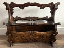 Vintage Carved Wooden Magazine