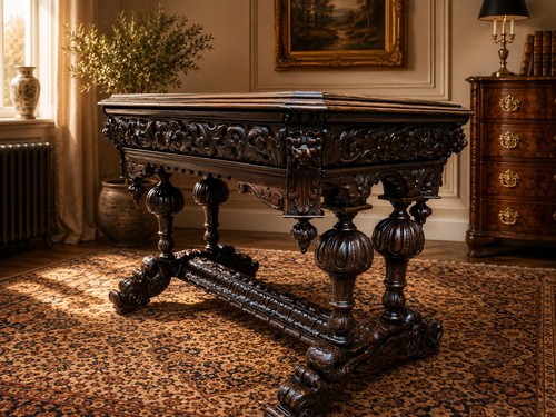 Victorian antique carved oak - victorian,