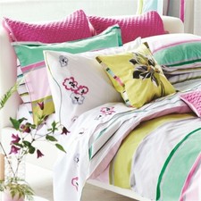 DESIGNERS GUILD "MIRAFIORA"  - multicoloured striped  Pillowcase x 2