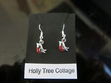 silver plated/ red enamelled