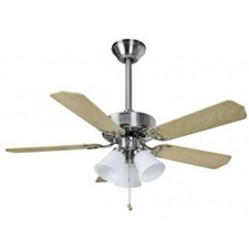 Fantasia Eurofan Belaire 42 Ceiling Fan Light Brushed Nickel Maple Blades 114239
