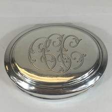 Antique Solid Silver Trinket Box  York Bearing William Comyns Mark Circa 1900