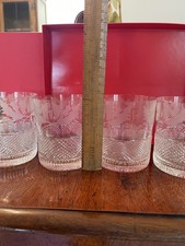Edinburgh  crystal thistle pattern 4 round tumblers short