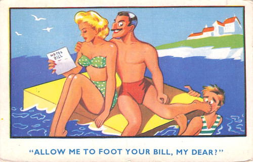 Vintage comic postcard - vintage,