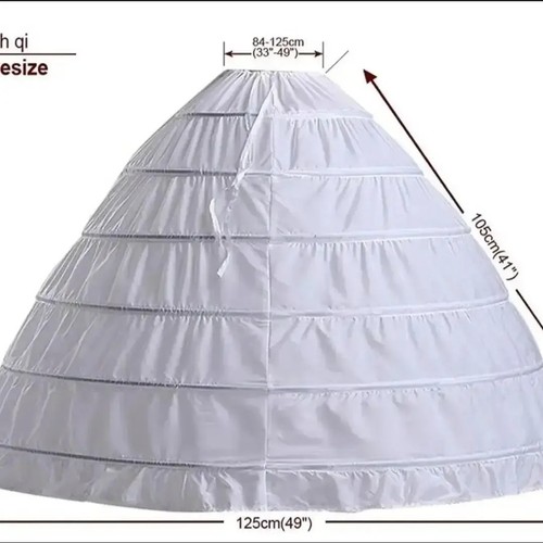 White hoop crinoline - white,