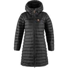 Women's Fjallraven Snow Flake Parka Down Jacket Coat Black Size XS Övik