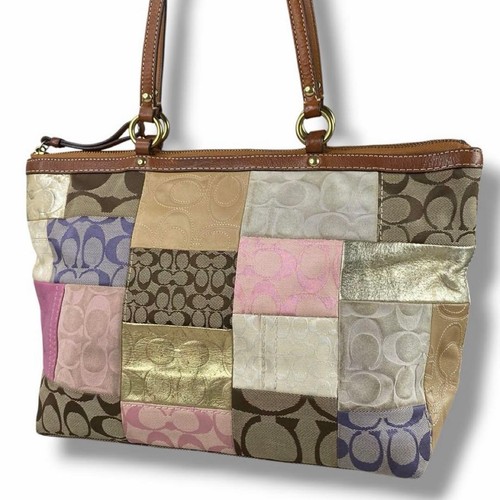 Coach patchwork signature tote - coach,