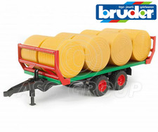 Bruder Toys No 02220 Pro Series Bale Trailer Transporter and 8 Bales NEW