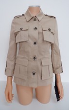 Pinko NEW Beige Miltary Jacket Size Uk 8 Bnwts Women’s Brand New