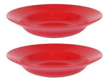 Large Pasta bowls dinner plates Stoneware red 29cm Vendome -set of 2-