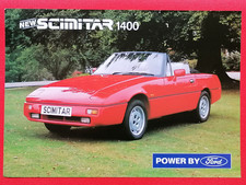 1991 RELIANT SCIMITAR SST 1400 Sales Leaflet Brochure with Ford CVH Engine