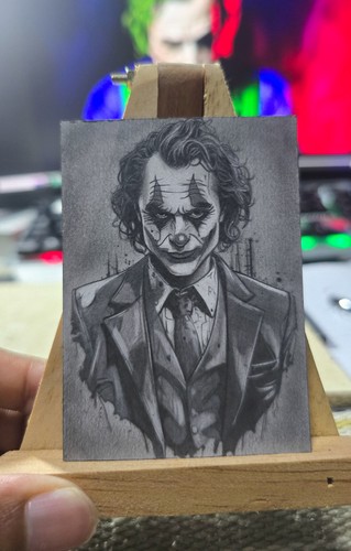 Original joker aceo pencil - joker,