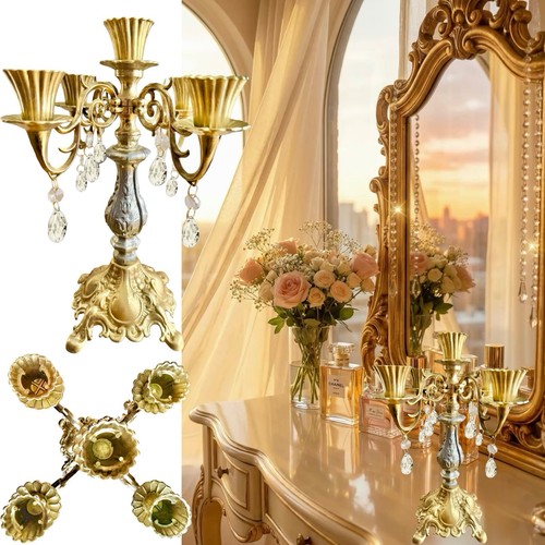 Vtg arm candelabra ornate - 5,