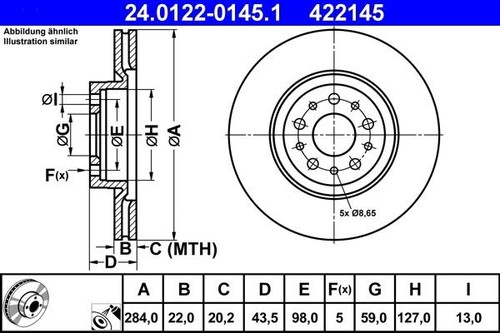 Brake disc alfa romeo 147 - romeo,