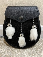 Leather Sporran with Chain