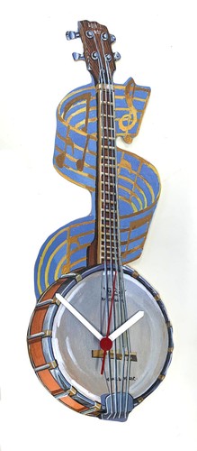 Banjo clock gift - clock,