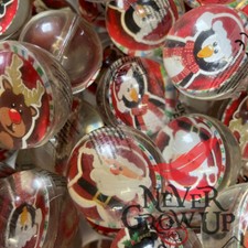 CHRISTMAS Bouncy Balls 1-50 Party Bag Fillers Xmas Stocking Kids Pocket Money