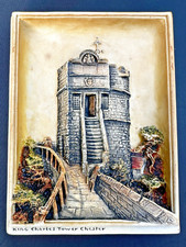 OSBORNE IVOREX Plaque King Charles Tower Chester Antique Made in England 8” x 6"