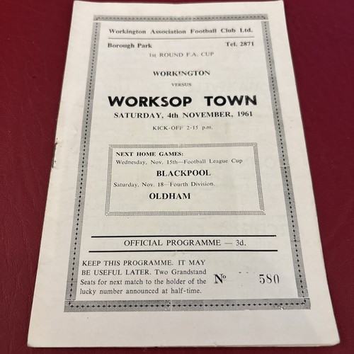 Workington worksop 1961 - workington, fa