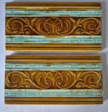 Antique fireplace spacer tiles