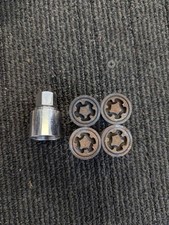 VW Genuine Locking Wheel Nut Key Set With Bolts Letter T Code 537 