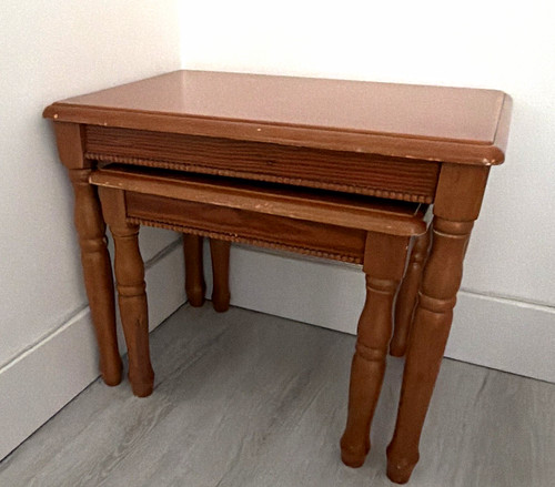 Wooden nesting tables set 2 - set, of