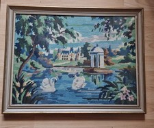 Vintage Framed Hand-Stitched