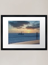 Shrimp Boat at Dawn Framed Art