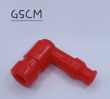 Spark Plug Cap Rubber Threaded Type Fitting Red Motorcycle Motorbike 