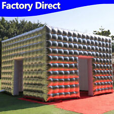 13x13FT Giant Silver Commercial Inflatable Cube Tent for Party Events Wedding