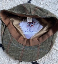 Olney Made in England Tweed Flat Cap - Medium (56cm) 100% Wool NEW 
