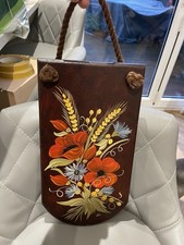 Poppy Wall Art Tile Hand Painted Ceramic / terracotta 